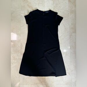 Black long slit shirt